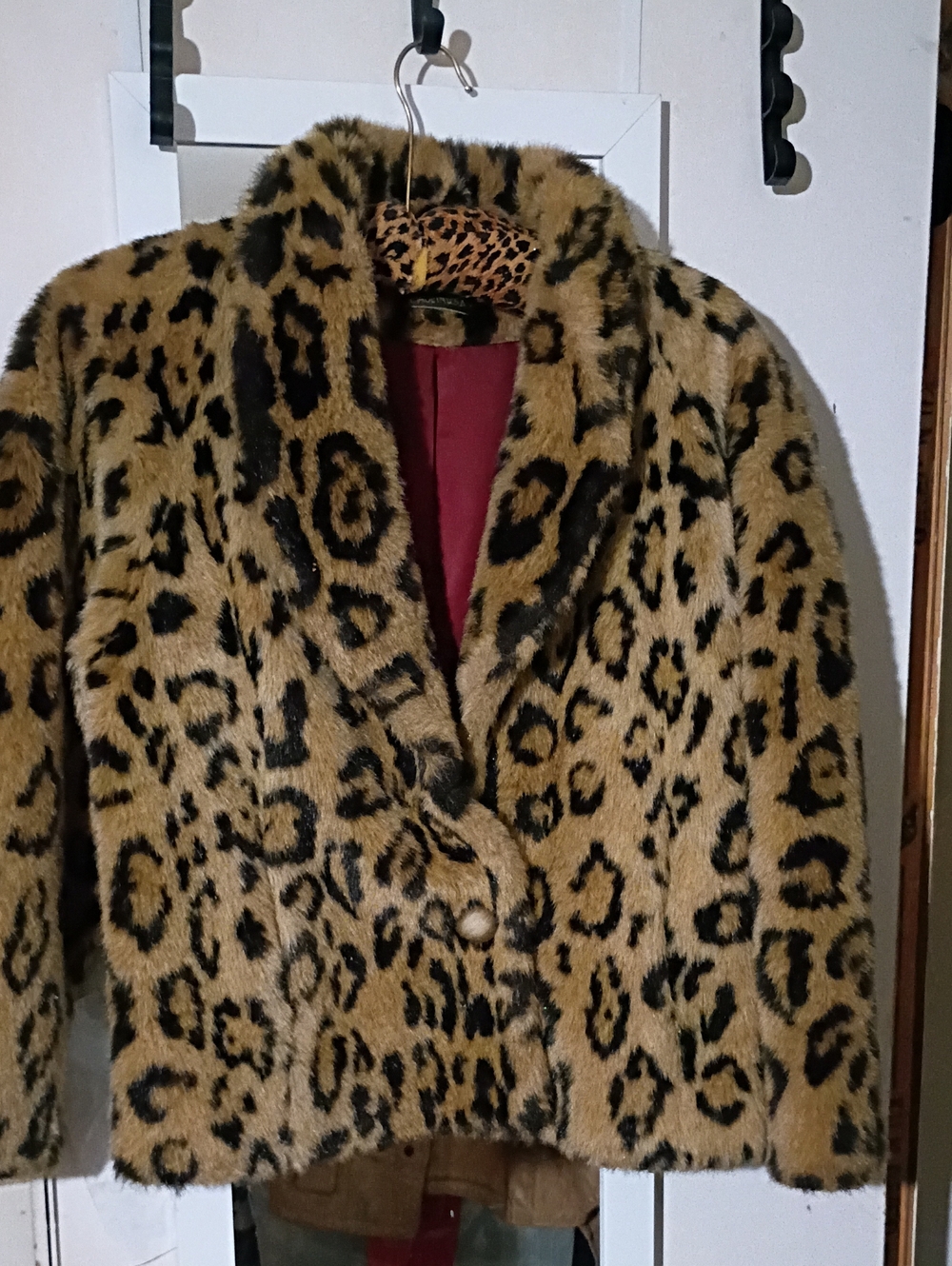 Vintage 1989 Gorgeous Lined In Satin Leopard Coat (L)
